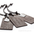 embossed logo leather luggage tags wholesale